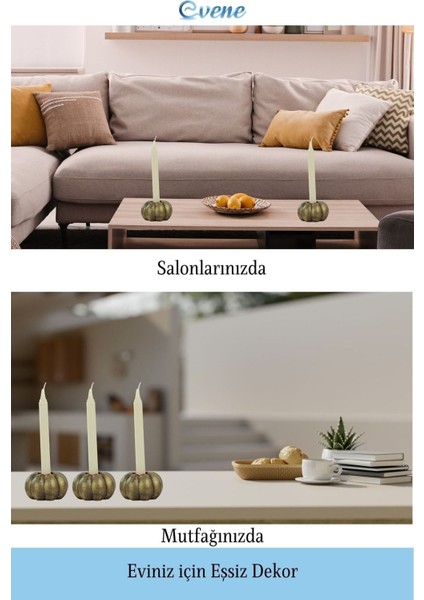 Dekoratif Mumluk Tealight Mumluk Şamdan Mumluk 3 Lü Şamdan Model 34