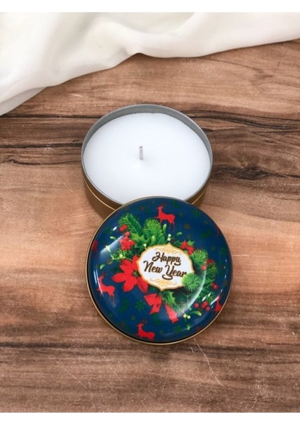 1 Adet Yılbaşı Hediyesi Metal Mumluk Yılbaşı Süsü