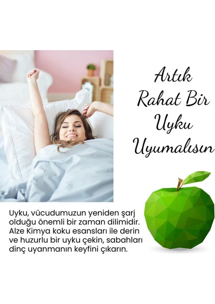 Yeşil Elma Esansı Konsantre 10 ml Mum Esansı, Kokulu Taş Esansı ve Buhurdanlığa Uygun modelleri