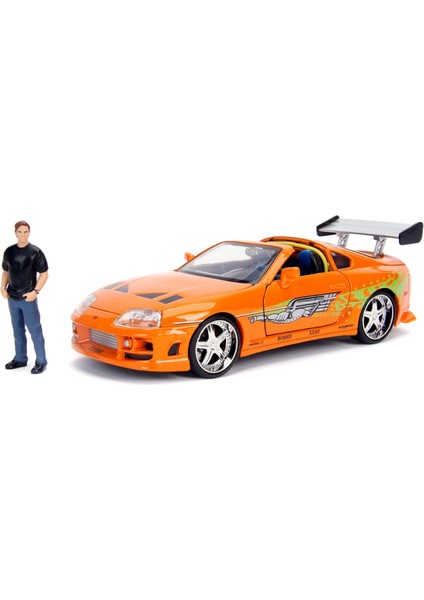 1:24 Fast & Furious Brian's 1995 Toyota Supra Mk4 Figürlü Set