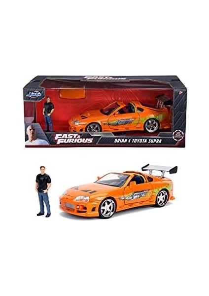 1:24 Fast & Furious Brian's 1995 Toyota Supra Mk4 Figürlü Set