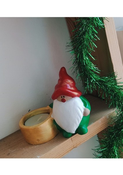 Gnome Cüce Mumluk Yılbaşı Mumluk New Year