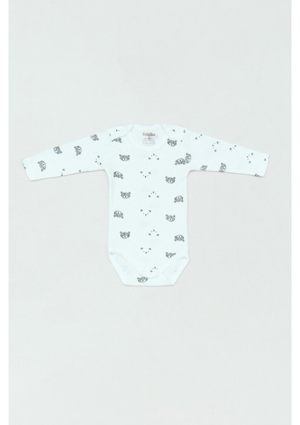 Ayıcık Baskılı Unisex Çocuk Zıbın