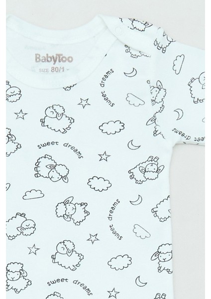 Kuzu Baskılı Unisex Çocuk Zıbın