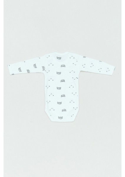 Ayıcık Baskılı Unisex Çocuk Zıbın