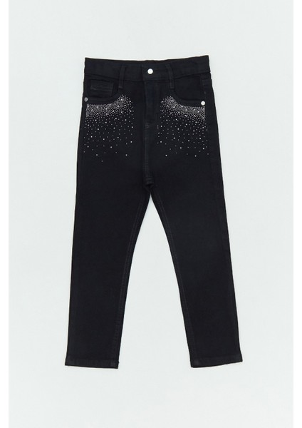Taş Baskılı Kız Çocuk Skinny Jean