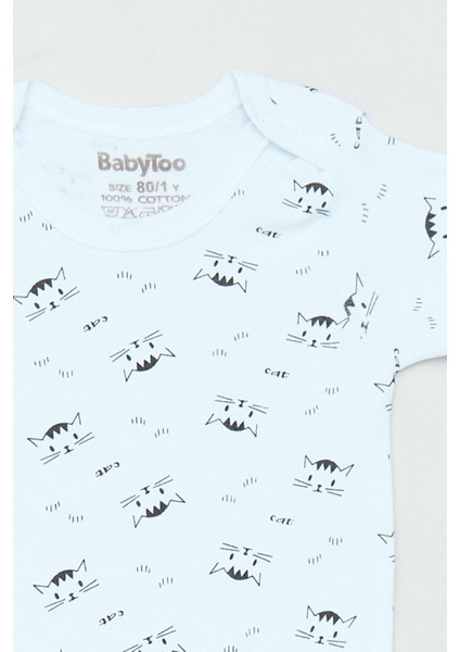 Kedi Baskılı Unisex Çocuk Zıbın modelleri