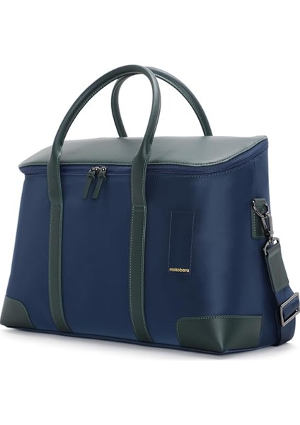 The Cabin Duffle Vegan Deri Çapraz Askılı Seyahat Çantası 16'' Dizüstü Bilgisayar Bölmeli Mavi - 22L Money Moves'