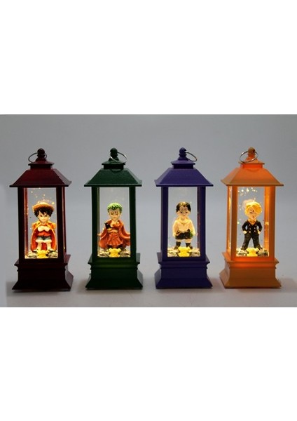 Büro Ev Ofis Dekoru Için One Piece Figürlü Işıklı Anime Kar Küresi