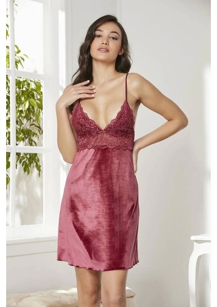 Pierre Cardin 845 Kadife Saten Gecelik