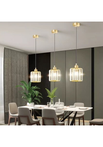 Stylish Kristal Modern Dekoratif Mutfak Yatak Odası Koridor Salon Oda Hol Antre Şık Gold Tekli Aviz indirimleri