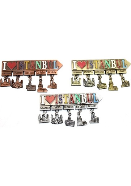 Büro Ev Ofis Dekoru Için Istanbul Hediyesi Model Metal Stil Magnet