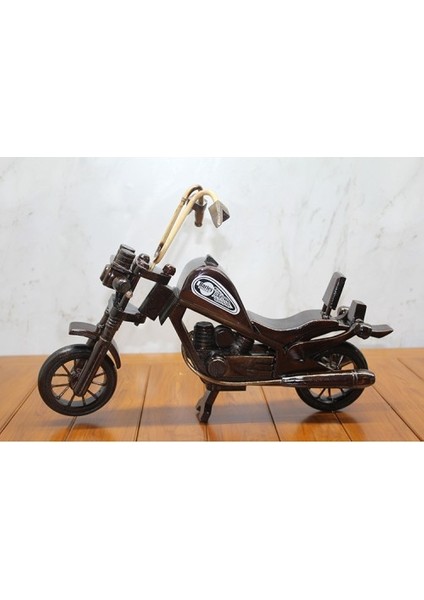 Büro Ev Ofis Dekoru Için Maksi Ahşap Harley Motor Objesi