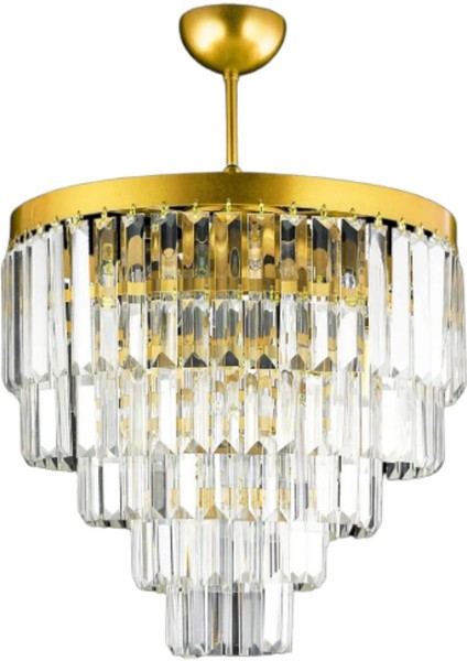 Nilsa Gold 40 x 40 cm 'lik Kristal Taşlı Lüks Avize - Yatak Odası - Salon - Mutfak - Hol fiyatları