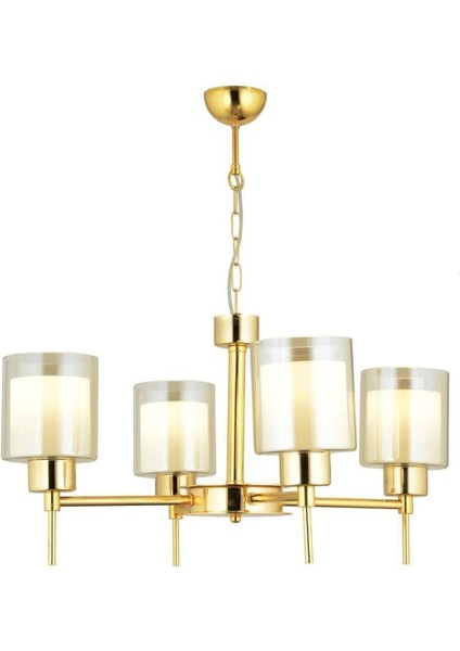 Cemre 4 Lü Gold Modern Yatak Odası Salon Avize