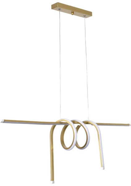 Martinez Modern Tasarım Yatak Odası - Salon - Mutfak Yemek Masası Renk Beyaz Ledli 2 Li Avize