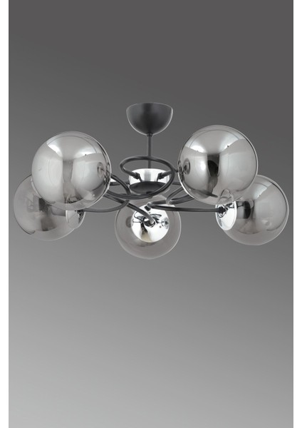 Narin 5 Li Modern (Füme Camlı) Salon Yatak Odası Mutfak Genç Odası Avize