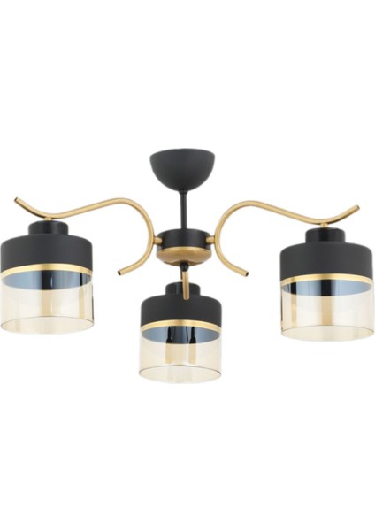 Sinem 3 Lü Modern Plf (Siyah Eskitme) Bal Camlı Salon Mutfak Yatak Odası Genç Odası Avize fiyatları