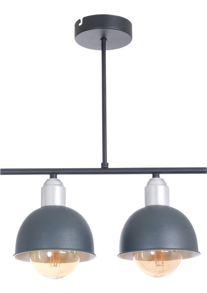 Elton Modern Tasarım Yatak Odası - Salon - Mutfak - Cafe Anrasit Renk 2 Li Avize fiyatları