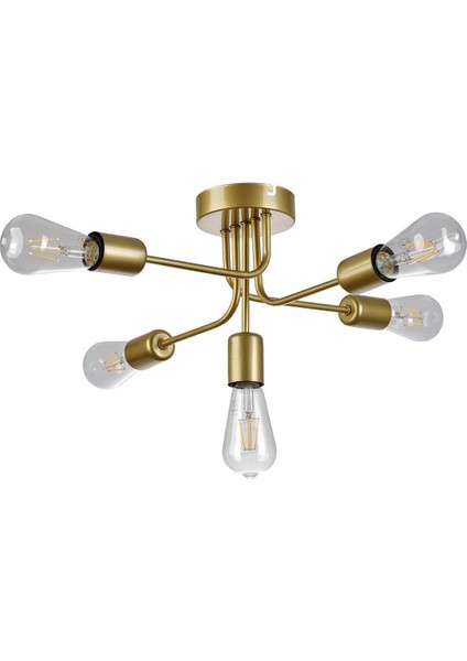 Pony Modern Tasarım Salon Mutfak Yatak Odası Eskitme Renk 5 Li Avize