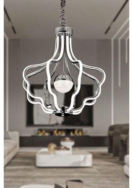 Camelia Krom Kaplama 3 Renkli 50 Watt Ledli Modern Tasarım Oturma Odası,genç Odası,yatak Odası,salo