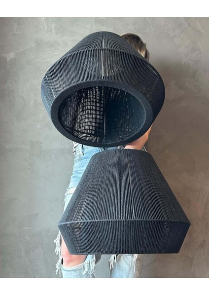 Luminart Bohem Tarz Avize Rustik Avize Yatak Odası Avize 45 cm Çapında