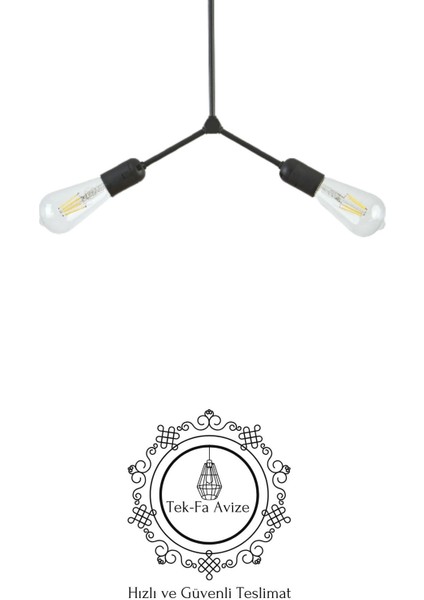 Kori Sade Tasarımlı 2'li Avize - Yatak Odası - Salon - Mutfak - Hol - Koridor fırsatları