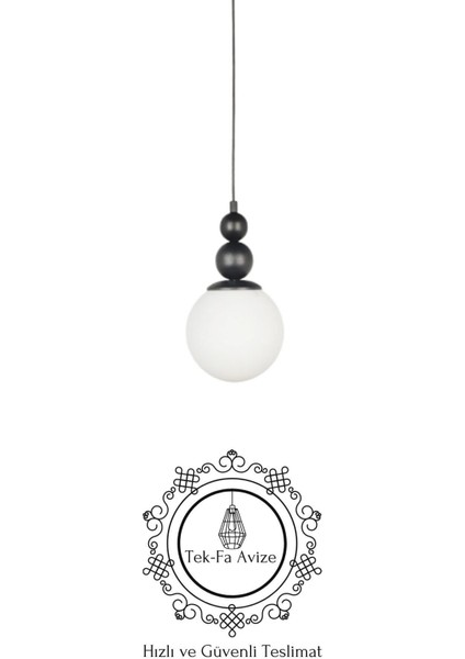 One Tekli Özel Sarkıt Avize Hakiki Cam - Siyah/beyaz - Yatak Odası - Salon - Mutfak - Hol modelleri