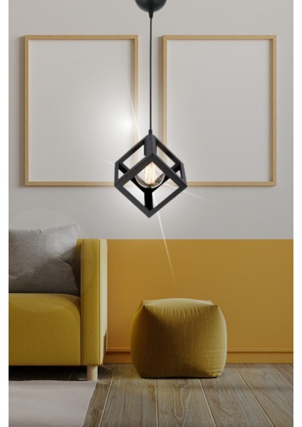 Küpür Tekli Siyah Sarkıt Avize - Yatak Odası - Salon - Mutfak - Hol