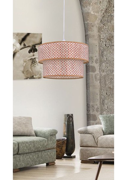 Rattan 2 Katlı Pasta Sarkıt Avize Çocuk Odası Yatak Odası Salon Mutfak Hol