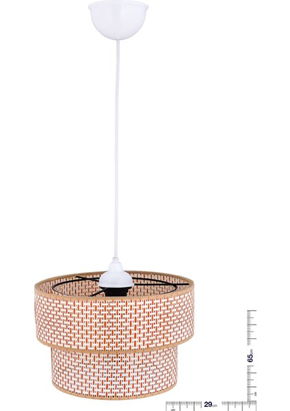 Rattan 2 Katlı Pasta Sarkıt Avize Çocuk Odası Yatak Odası Salon Mutfak Hol