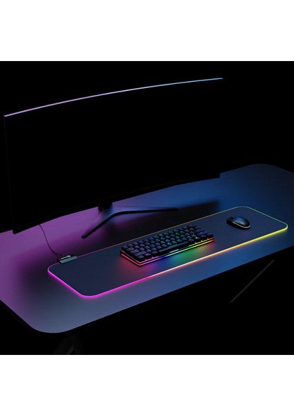 BLITZ RGB XL (MP-24) Siyah 300*800*3mm RGB Ledli Gaming Mouse Pad