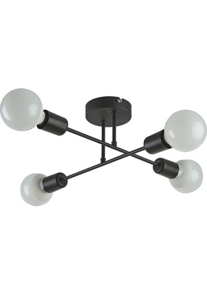 Örümcek Çapraz Salon - Mutfak - Yatak Odası Tavan Plofonyer4 Lü Siyah Avize(Ampulsüz) fiyatları