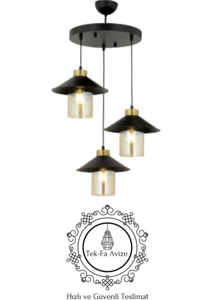 Japon Metal 3'lü Bal Mika Camlı Modern Sarkıt Avize - Yatak Odası - Salon - Mutfak - Hol modelleri
