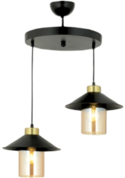 Japon Metal 2'li Bal Mika Camlı Modern Sarkıt Avize - Yatak Odası - Salon - Mutfak - Hol fiyatları