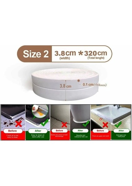Su Sızdırmaz Bant Beyaz 3.8cmx3.2mt