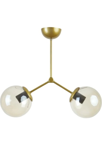 Top 2'li Özel Hakiki Bal Cam Sarkıt Avize - Yatak Odası - Salon - Mutfak - Hol fiyatları