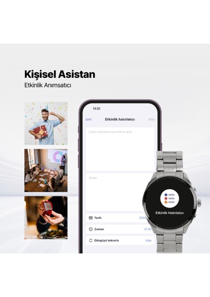 Tempus Pro S 45MM Amoled Ekranlı Yuvarlak Metal Kasa 2SW08