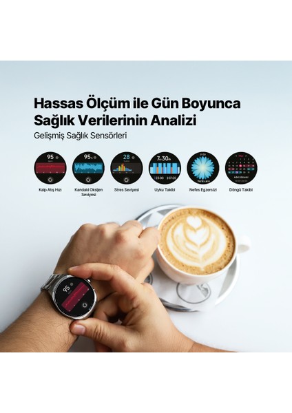 Tempus Pro S 45MM Amoled Ekranlı Yuvarlak Metal Kasa 2SW08