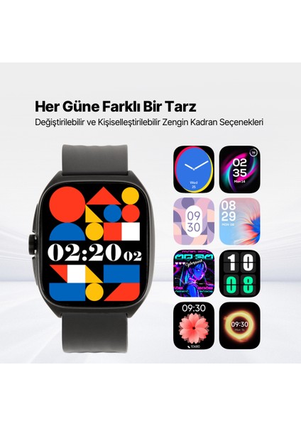 Tempus Pro 47MM Kavisli Amoled Ekranlı Dikdörtgen Alüminyum Kasa 2SW07