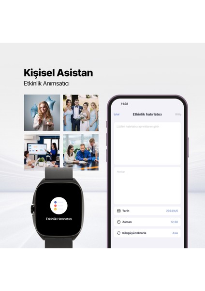 Tempus Pro 47MM Kavisli Amoled Ekranlı Dikdörtgen Alüminyum Kasa 2SW07