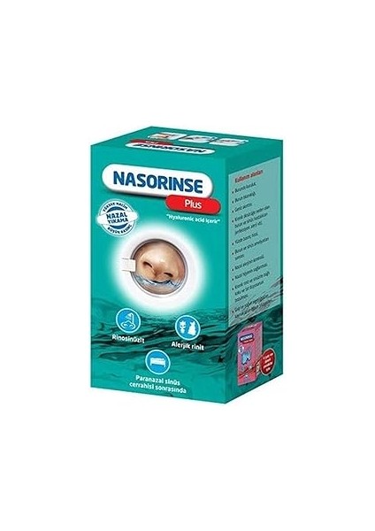 Abfen Nasorinse Plus Hyalrik Asi̇t Içeren Yüksek Haci̇m Düşük Basinçli Nazal Duş (25 Poşetli)