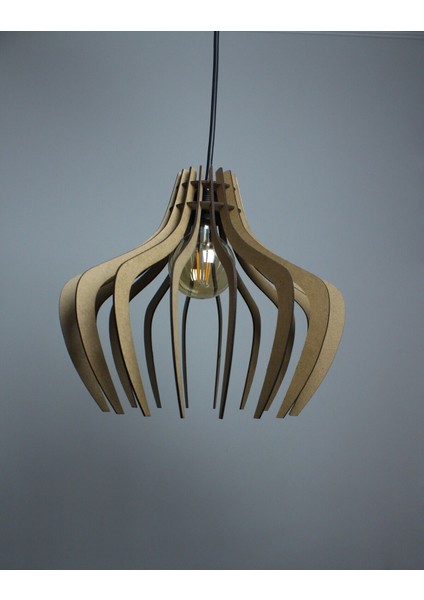 Dekoratif, Ahşap Avize ,modern Lazer Kesim Mutfak Yatak Odası Salon Sarkıt Ahtapot Avize Aydınlatma