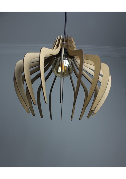 Dekoratif, Ahşap Avize ,modern Lazer Kesim Mutfak Yatak Odası Salon Sarkıt Ahtapot Avize Aydınlatma fiyatları