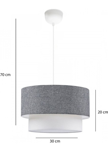 Pastel Gri Ton Kumaş Sarkıt Avize Salon Yatak Odası Antre indirimleri