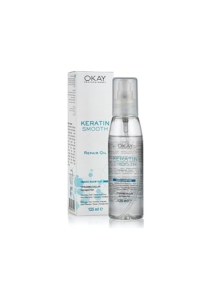 Okay Keratin Smooth Onarici Saç Bakim Yaği 125ML