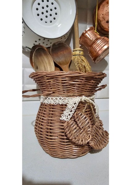 Hasır Rattan Bohem Kaşıklık 1 Adet