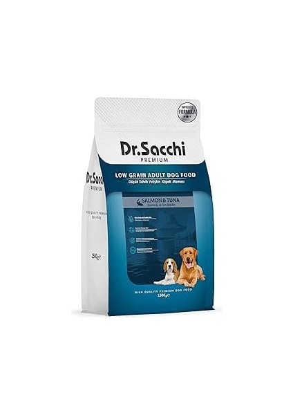 Dr.sacchi Premıum Düşük Tahıllı Somonlu ve Ton Balıklı Yşkin Köpek Sı 1,5 kg