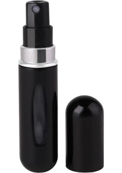 Luxury Mini Doldurulabilir Parfüm Şişesi Cep Parfüm Şişesi Seyahat Boy Siyah 1 Adet
