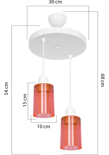 Aksel 2 Li Narçiçeği Yemek Odası Yatak Odası Mutfak Çocuk Odası Salon Hol Avize